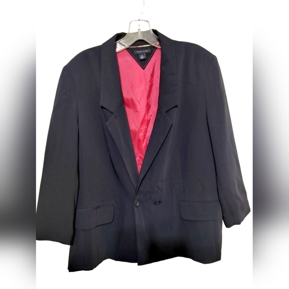 Tommy Hilfiger Jackets & Blazers - (1454) Tommy Hilfiger Navy Blue Preppy Loose Blazer Jacket Size 14